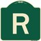 Signmission Designer Series Sign W/ Letter R, Green & Tan Heavy-Gauge Aluminum Sign, 18" x 18", G-1818-22930 A-DES-G-1818-22930 - alternate 1